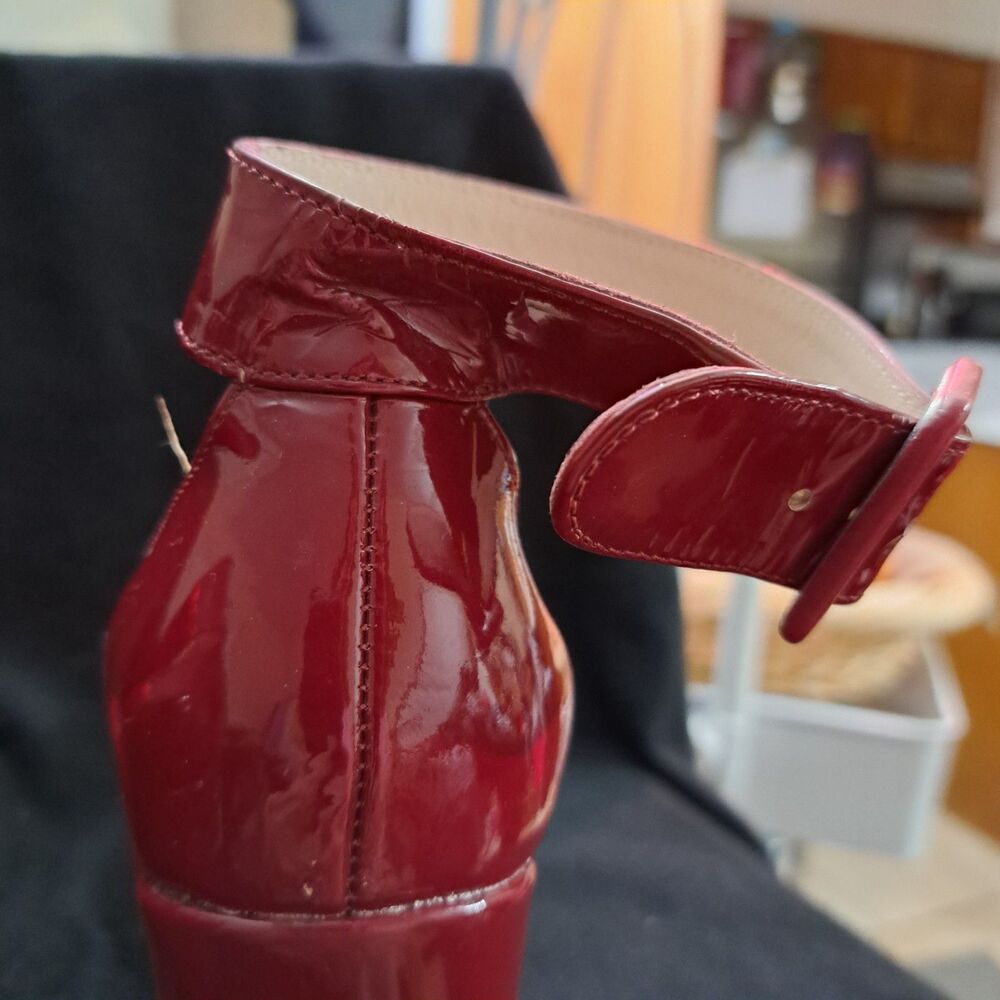 Vintage Robert Clergerie Tulam Red Baby Doll Style Patent Leather Sz 8 B Wedges - Picture 6 of 12